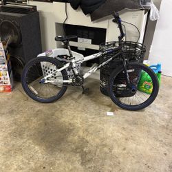 Black Blue And White Bmx Bike