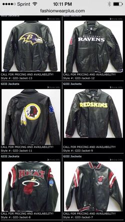 Leather jackets NFL teams