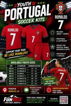 Youth Portugal Ronaldo #7 Soccer Kit