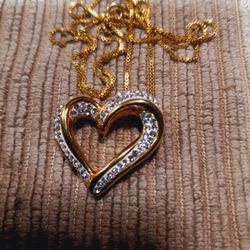 St.Silver Vermeil Necklace & SS Vermeil Pendant