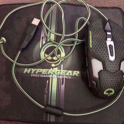 Hypergear Gaming Mouse and Mouse Pad