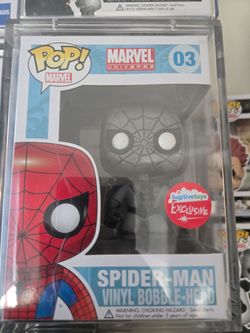Spiderman funko B&W