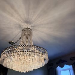 2 Antique Crystal Austrian Chandelier 