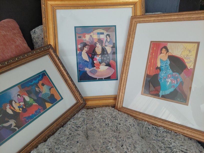 3 TARKAY PRINTS VERY COLORFUL