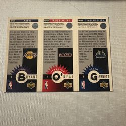 1996-97 Collector's Choice Mini-Cards #M129 Kobe Bryant/O'Neal/Kevin Garnett RC