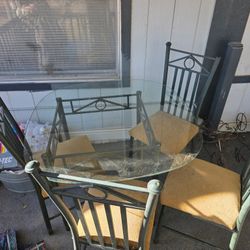 Glass Table Chairs 