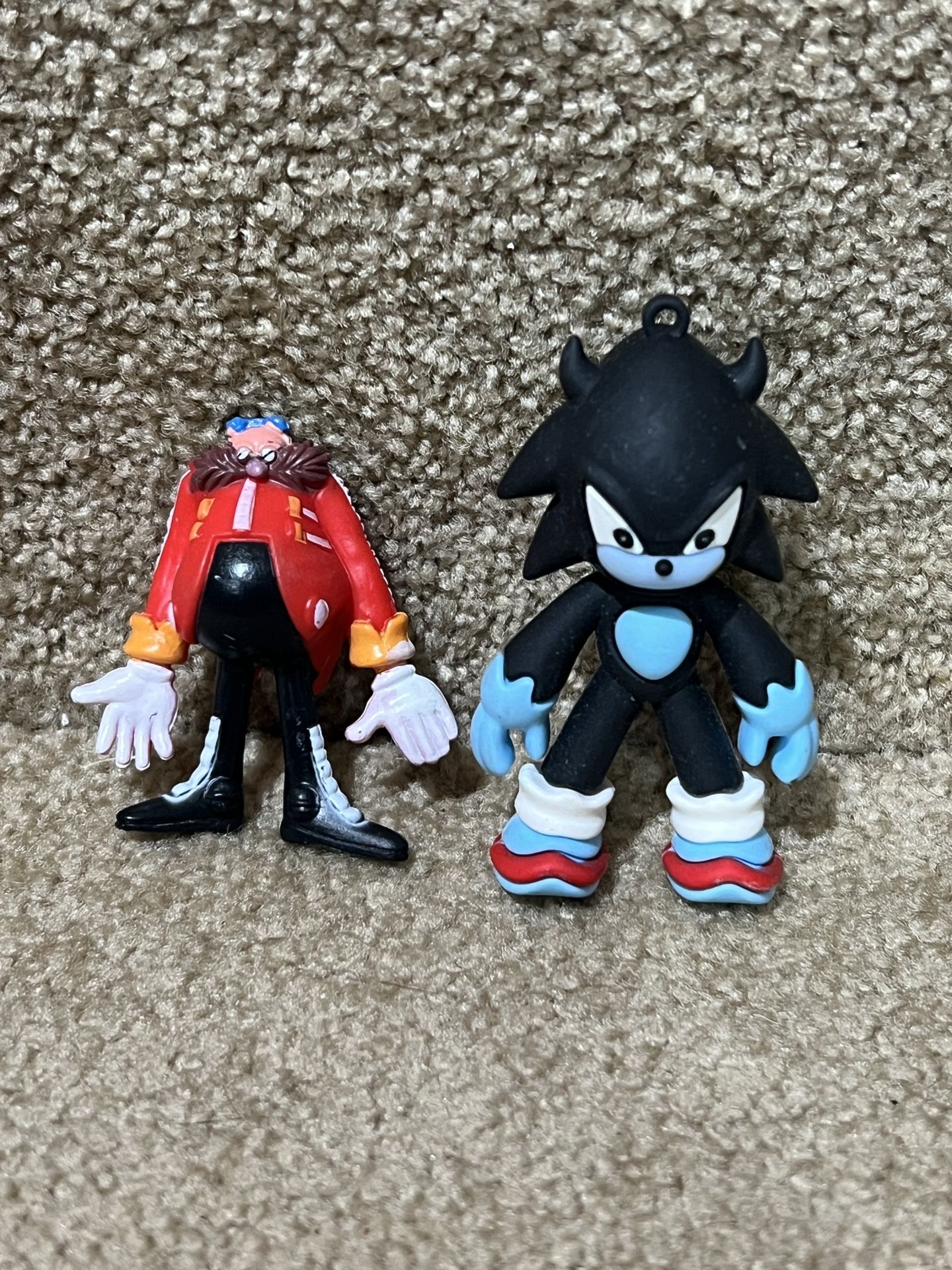 Shadow Sonic Hedgehog 3D silicone Figure Keychain with SonicX Keyring Eggman
