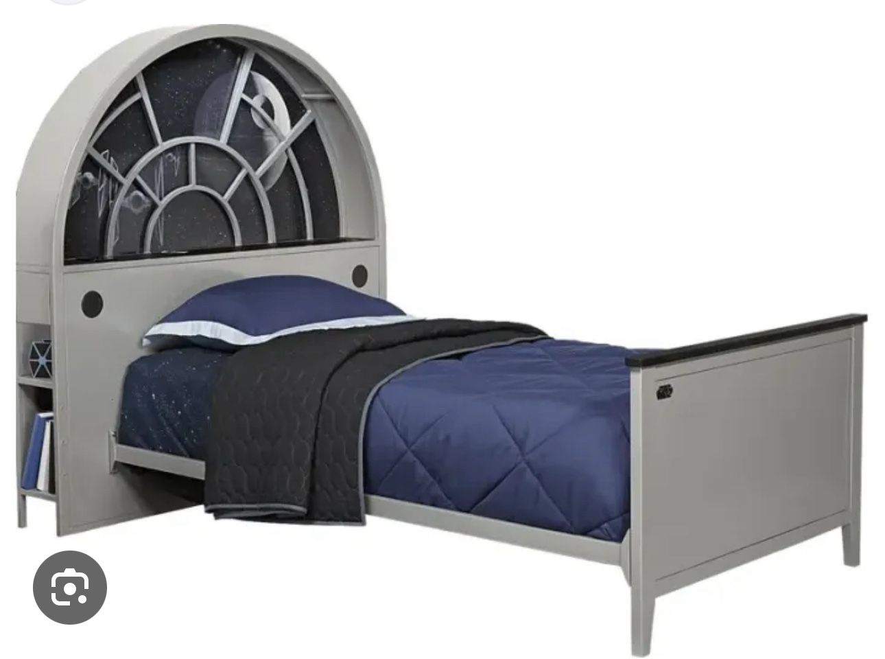 Star Wars Millennium Falcon Bed Frame W/ Touch Back Lit Head Board.