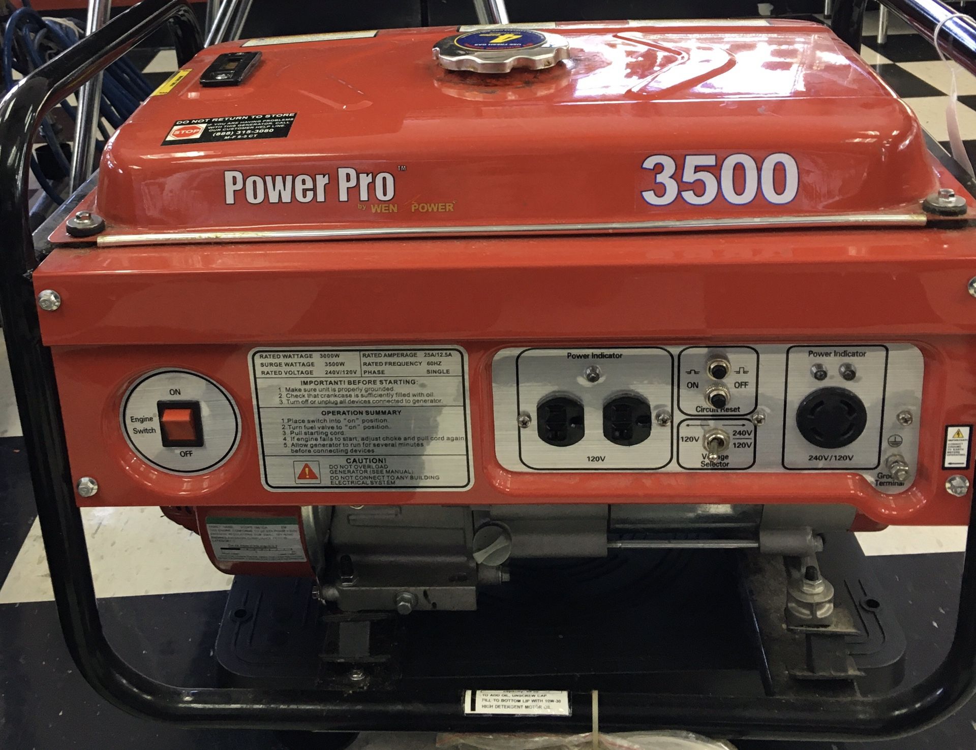 Power Pro 3500 Portable Electric Generator