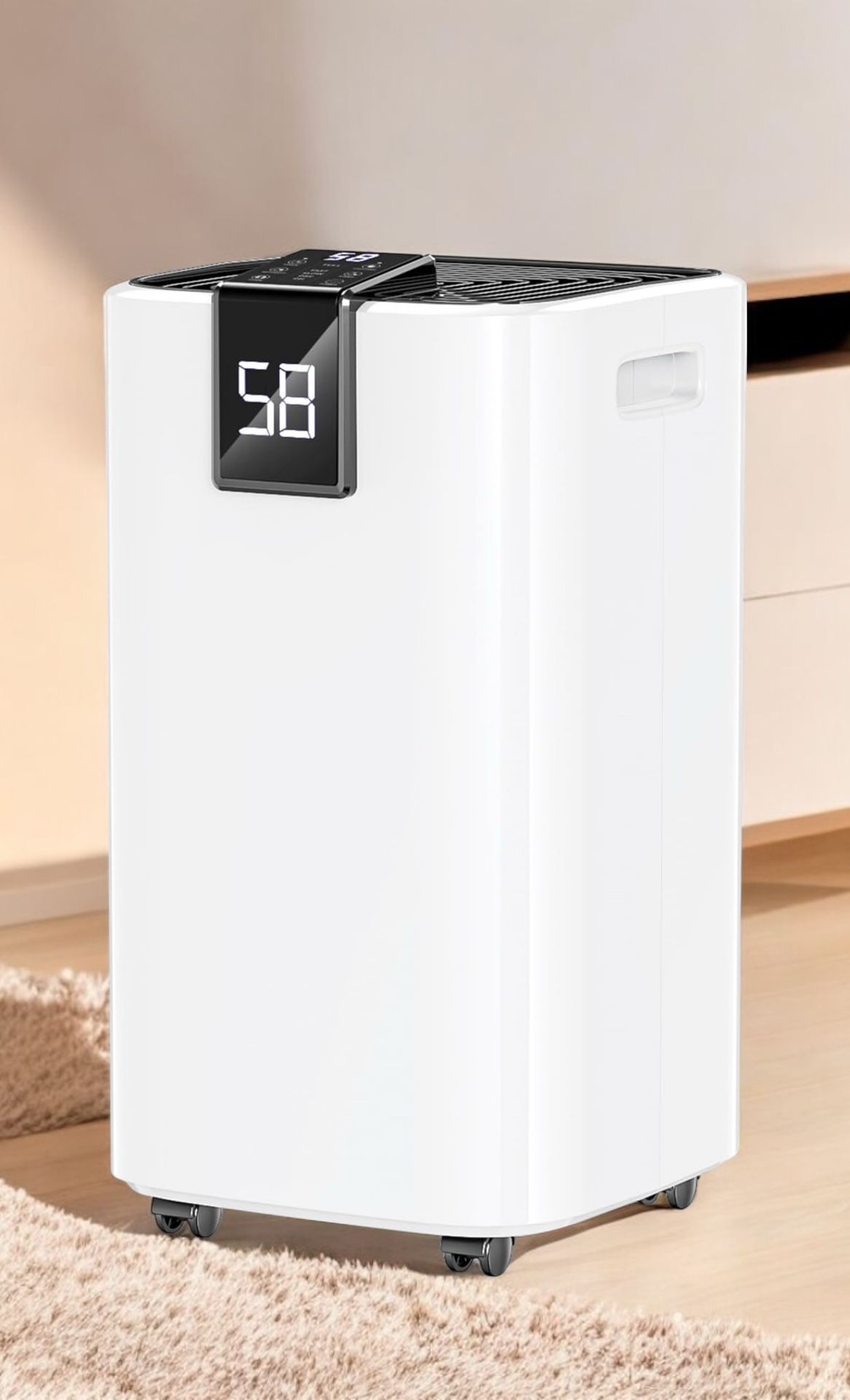 4000 sq.ft Dehumidifiers for Basement, Trazico 45 Pint Dehumidifier for Home with Drain Hose, Smart Humidity Control, 24H Timer, Auto Defrost, Ideal f