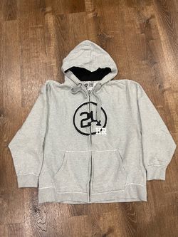 Grey 24 hour fitness zip up hoodie size large