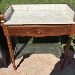 Antique French Marble Top Wash Stand