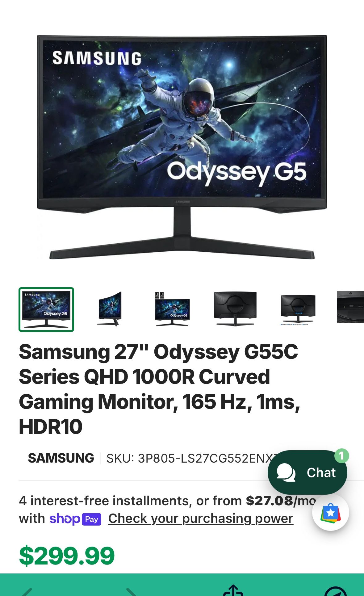 Samsung gaming monitors 27” curved