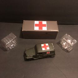 1953 Willys 🪖🚑 Diecast car Us Army Military Ambulance Collectible Eastwood 1:25 Scale Box truck 🚨