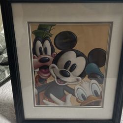 Mickey and friends framed print