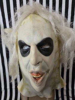 Vintage Beetlejuice Halloween Latex Adult Mask By Cinema Secrets  The Ghost Used