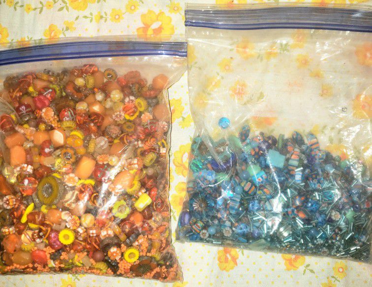 2 Bags Of Czech Glass Beads 