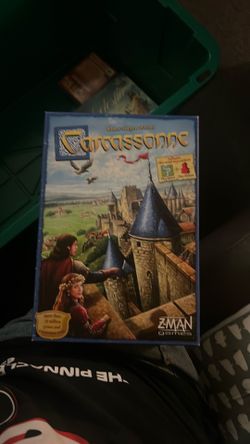 Carcassonne classic board game with included river and abbot mini expansion