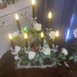 Wedding/party Table Centerpiece, Acrylic with battery decorative candle.