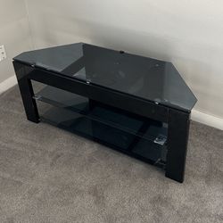 Black Glass TV Stand 