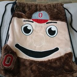 Brand New Ohio State Buckeye The P L U S H Bag Drawstring