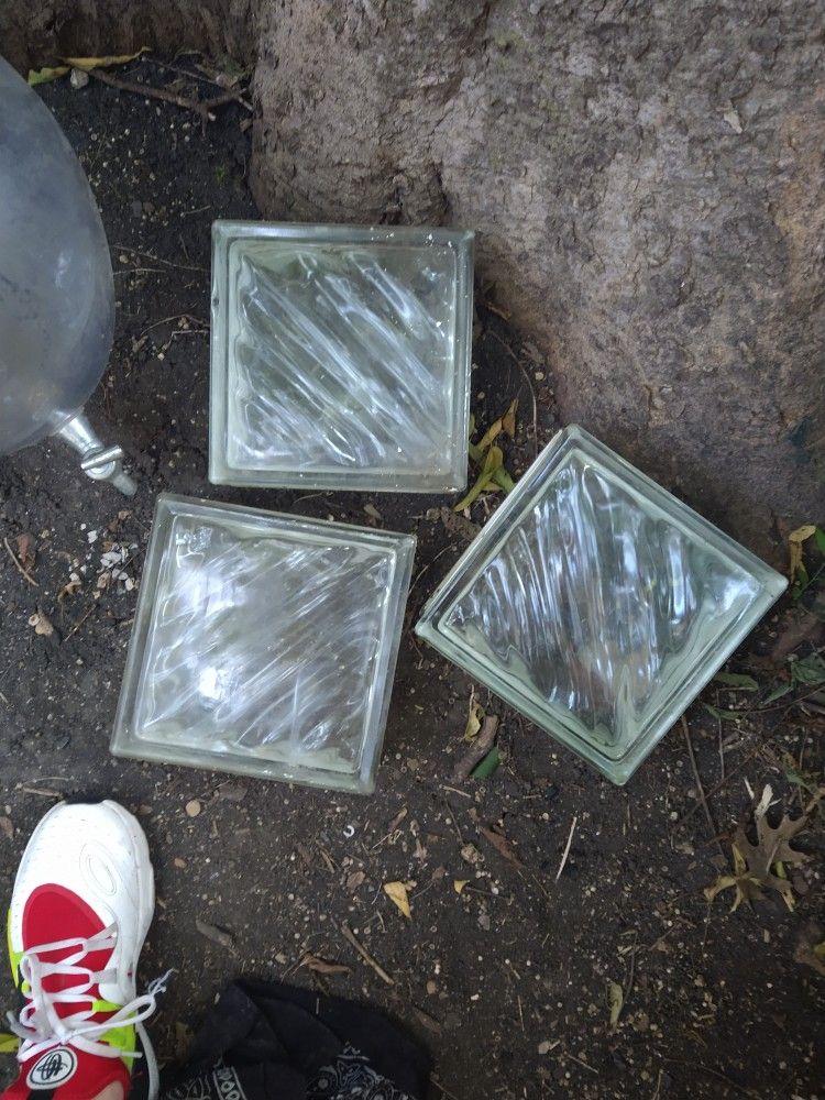 Vintage Glass Blocks Or Bricks ( Construction Materials)