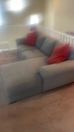 Gray Fabric Sectional Sofa