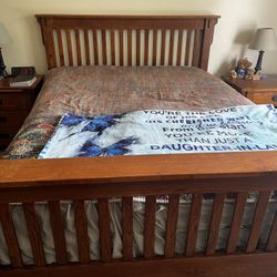 Queen Bed And Two Nightstands Including Lamps!