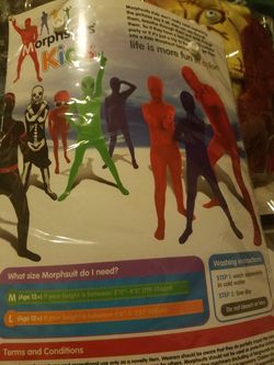 Red Morphsuit Costume age 12