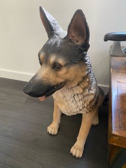 Large Sandicast German Shepherd Dog Statue