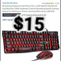 Gaming Keyboard And Mouse Set. V1