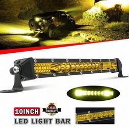 Yellow LED Light 10 Inches 12V SUV Cars Trucks