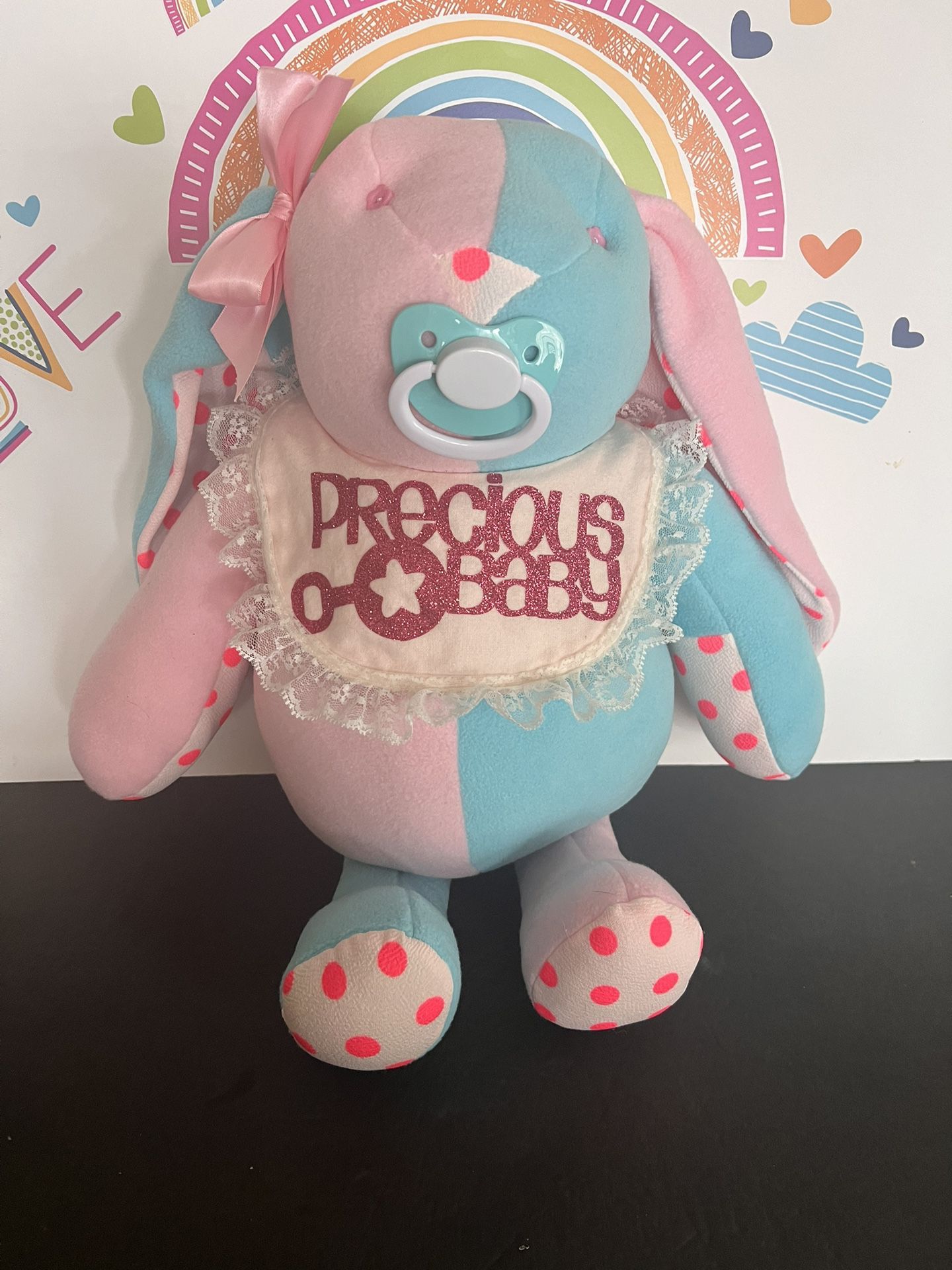 ADORABLE “PRECIOUS BABY” Pink & Blue  20 INCH RABBIT!  SUPER SOFT! NEW!! UNIQUE!!!