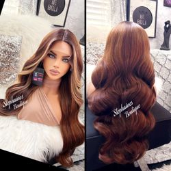 Human Hair Blended Lace Front Wig 