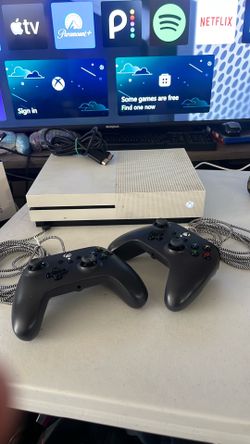⬜🎮 Xbox One S Console Gift Bundle 2 Dark Gray Twin controllers Wired 2 player Fun Multiplayer
