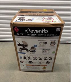 Evenflo Shyft Intuiti+ Travel System with Revolve180 Car Seat - (Champagne)