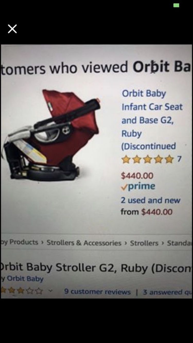 Orbit baby car seat g2 and base