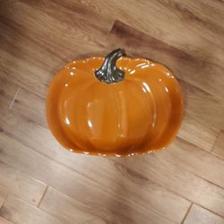 Large Ceramic Pumpkin Platter
