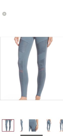 ALO Moto Leggings, Grey/blue, XS