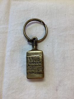 Vintage Brass Knob  Creek Bourbon Key Chain
