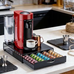 Cajón DecoBros de vidrio para cápsulas Nespresso, artículo n.º KT-006-1