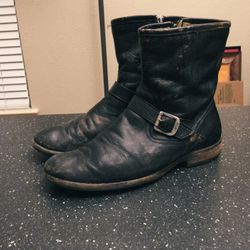 Frye Distressed Moto Boots 