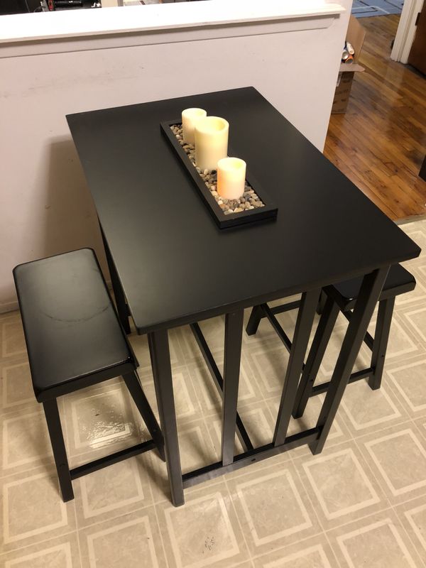 Black 3 Piece Dining Table For Sale In Queens NY Black 3 Piece Dining Table For Sale In Queens NY