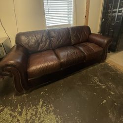 Large Leather Sofa 