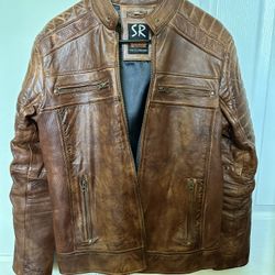 Leather Motorcycle Jacket - XS