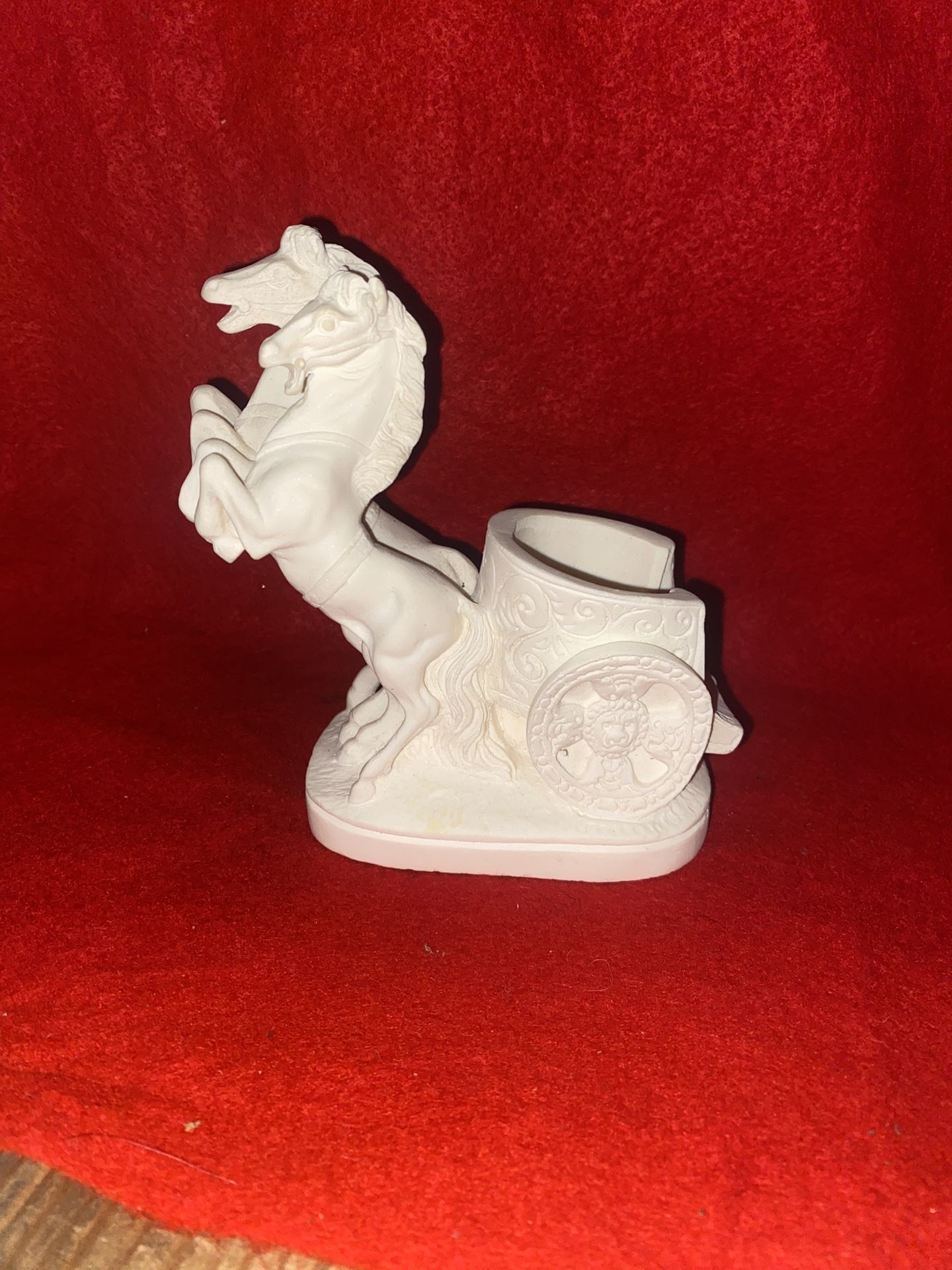 5 Inch x 3 Inch Alabaster Greek Chariot Statue Imported From Greece (5 available)