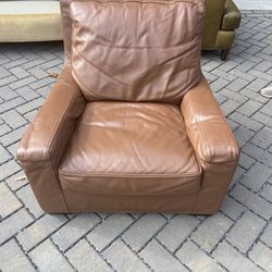 Flex Form Brown Leather Arm chair 