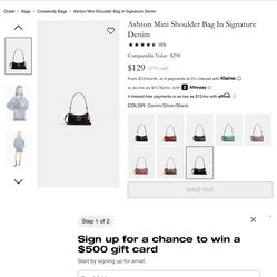 Coach ASHTON black denim signature