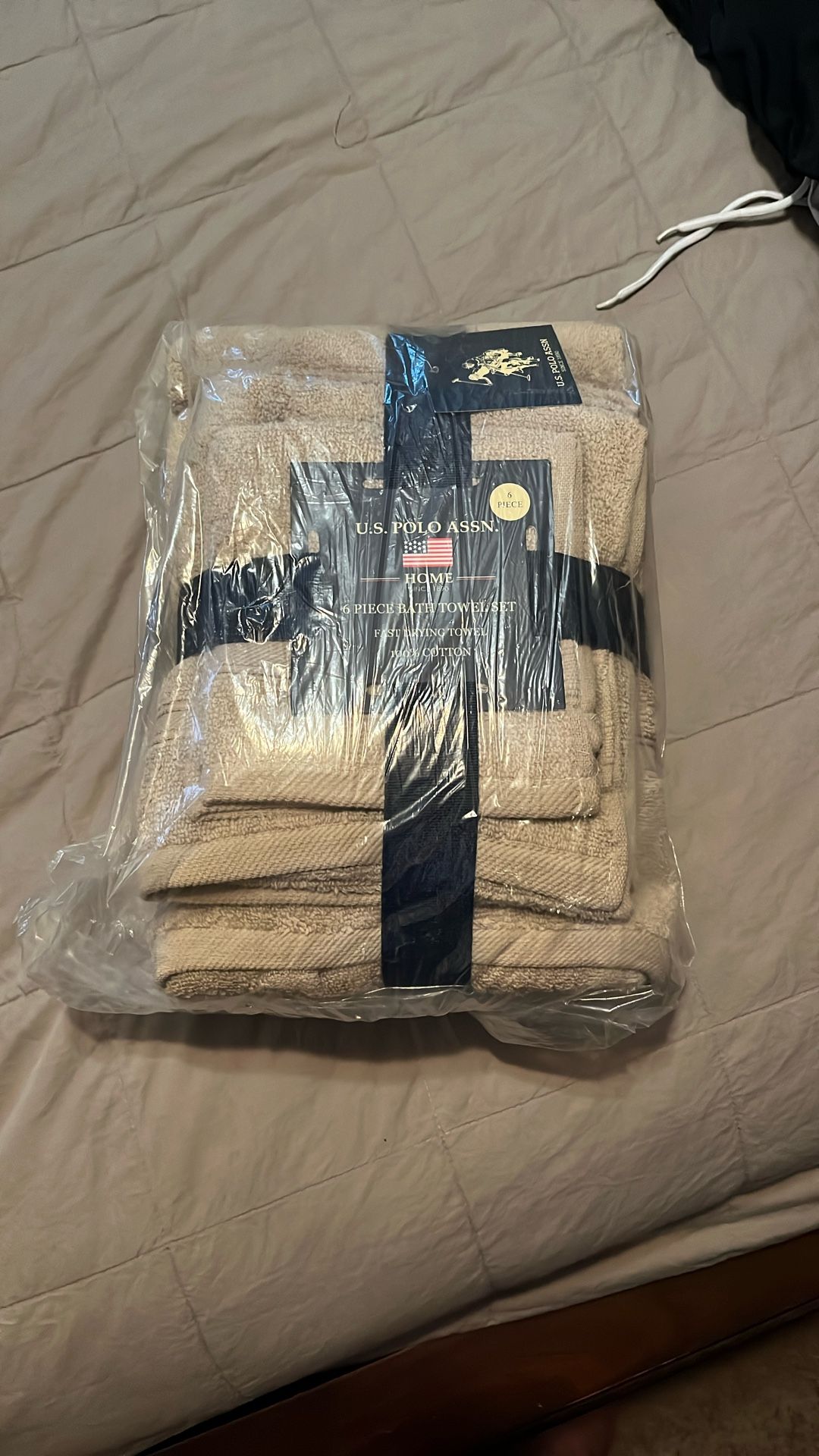 US polo six piece bath towel set