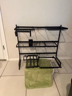 Black Metal Wire 3-Tier Storage Rack